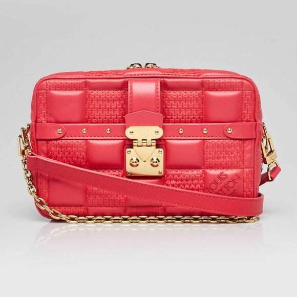 Louis Vuitton Rose Damier Quilted Leather Troca PM Bag - Picture 1 of 12
